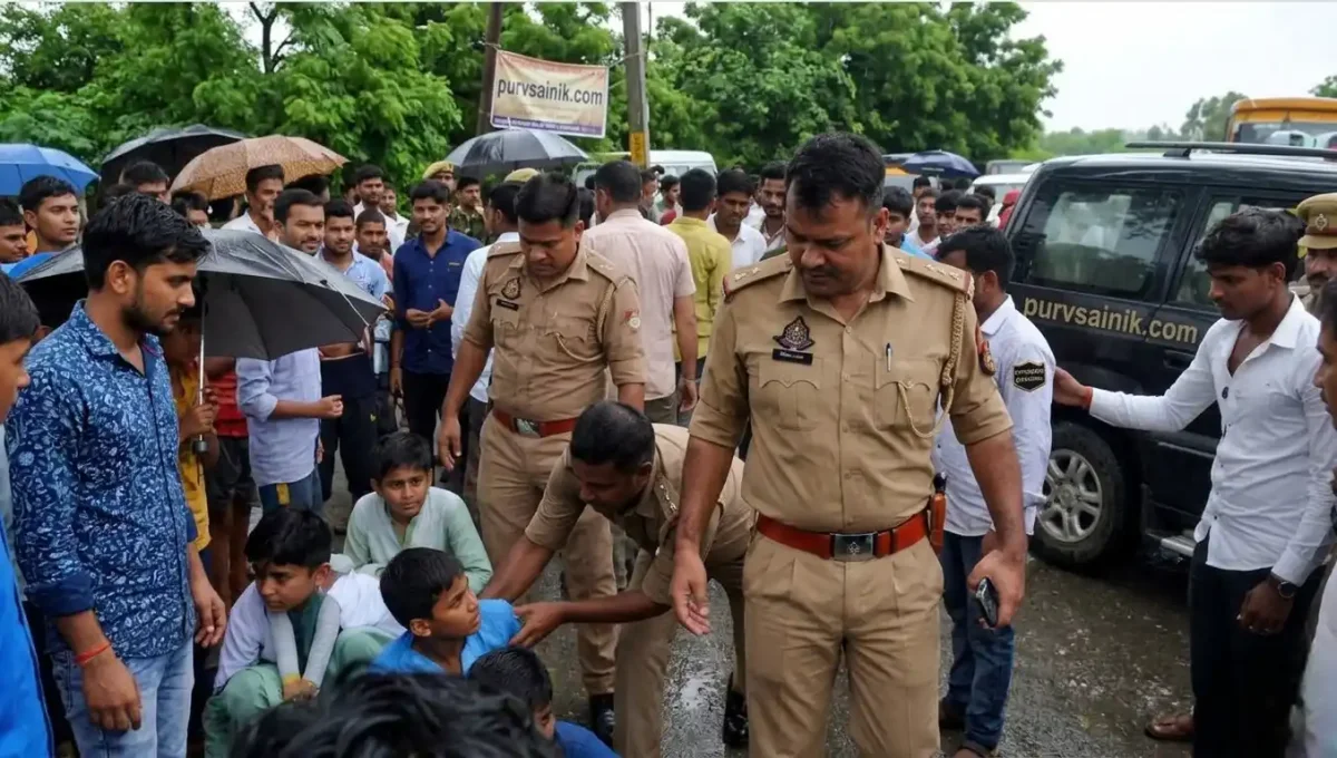 महोबा में सड़क की मांग पर उतरे छोटे बच्चों पर पुलिस की लाठी! वायरल वीडियो ने हिलाया