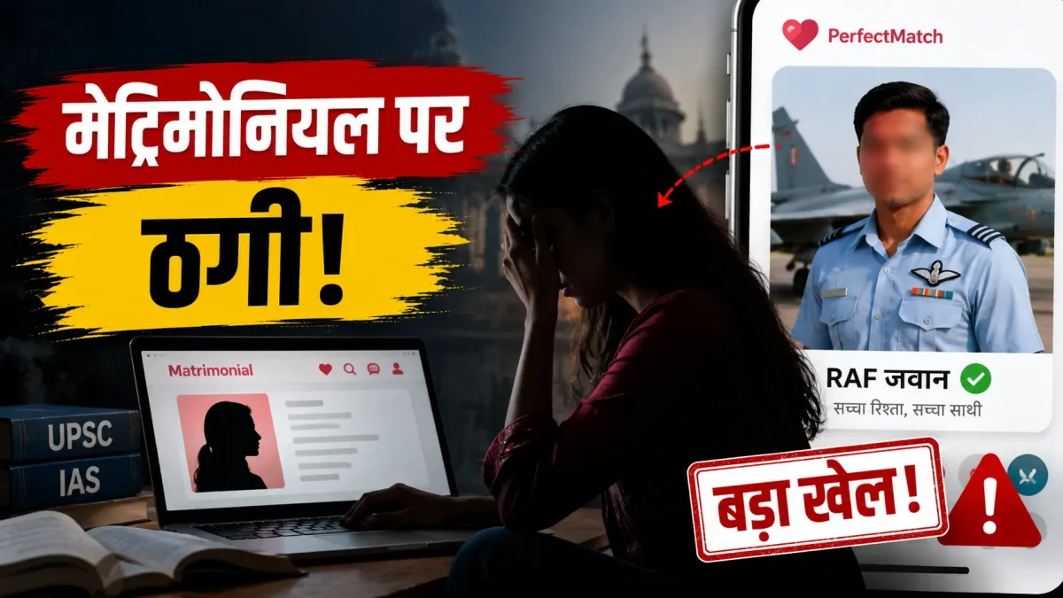 मैट्रिमोनियल साइट पर आरएएफ जवान बताकर ठगी, UPSC छात्रा के साथ हुआ बड़ा खेल