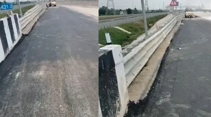 उन्नाव में बारिश से धंसी गंगा एक्सप्रेसवे की सड़क, मुस्तैद टीमों ने तुरंत संभाला मोर्चा