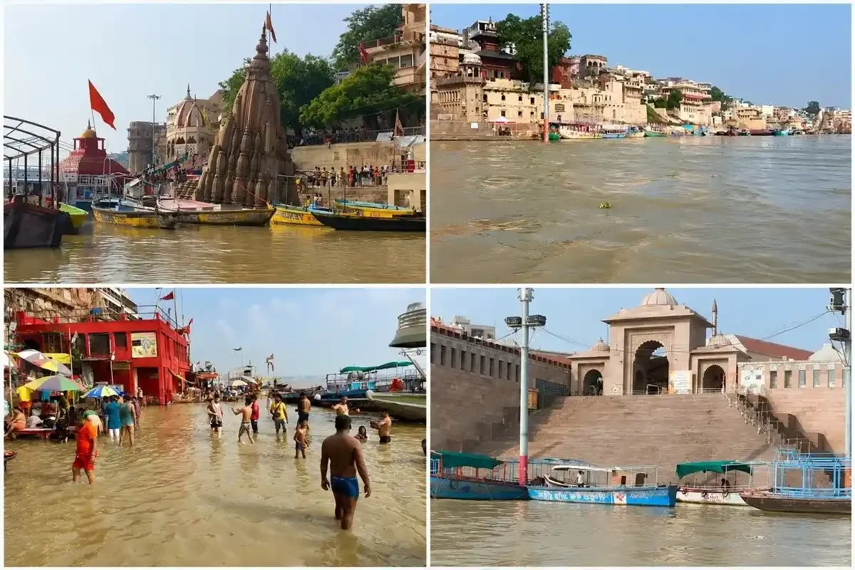 यूपी में बारिश का तांडव: काशी के 84 घाट डूबे, छतों पर हो रहा अंतिम संस्कार